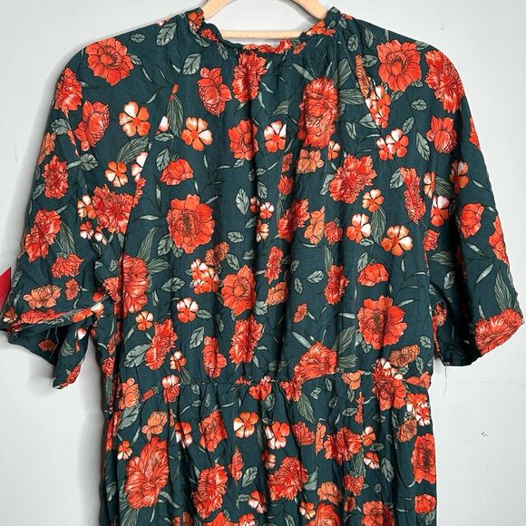 Baltic Born Botega Midi Dress Jade Green Floral Plus Size 1XL NEW NWT - Picture 4 of 12